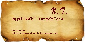Nyókó Tarzícia névjegykártya